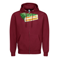 Burgundy green christmas cake fa element 1 Zipper Hoodie - FaDigitalArtStudio