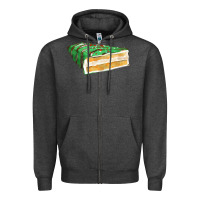Charcoal Heather green christmas cake fa element 1 Zipper Hoodie - FaDigitalArtStudio
