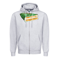 Heather Grey green christmas cake fa element 1 Zipper Hoodie - FaDigitalArtStudio