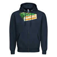 Navy green christmas cake fa element 1 Zipper Hoodie - FaDigitalArtStudio