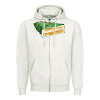 Oatmeal Heather green christmas cake fa element 1 Zipper Hoodie - FaDigitalArtStudio