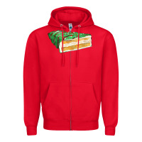 Red green christmas cake fa element 1 Zipper Hoodie - FaDigitalArtStudio