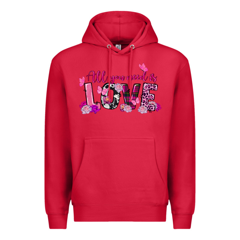 All You Need Is Love Valentine's Day Premium Hoodie by FaDigitalArtStudio | Teevron