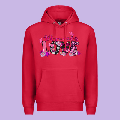 All You Need Is Love Valentine's Day Premium Hoodie Designed By Fadigitalartstudio