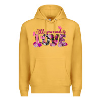 Mustard All you need is love Valentine's Day Premium Hoodie - FaDigitalArtStudio