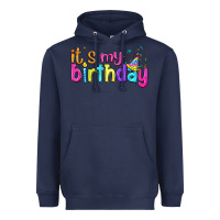 Navy it's my birthday Heavyweight Hoodie - BundleAndBundleShop