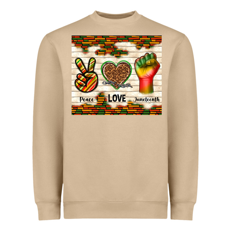 Peace Love Juneteenth Heavyweight Sweatshirt by TumblerDesignByShophia | Teevron