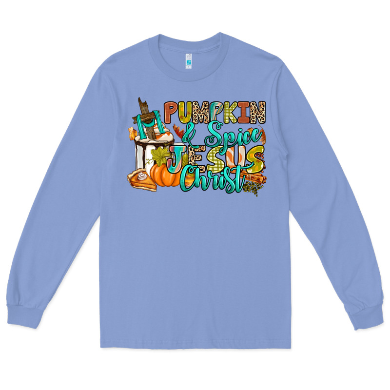 Pumpkin Spice And Jesus Christ Long Sleeve Tee by RanaPortraitStore | Teevron