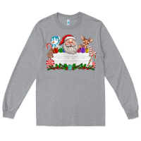 Heather Grey custom name christmas Long Sleeve Tee - texasbilliewilder