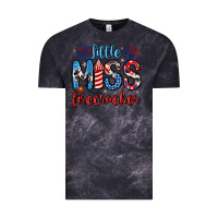 Cloud Black little miss firecracker 4th of july Vintage Tee - Artiststas