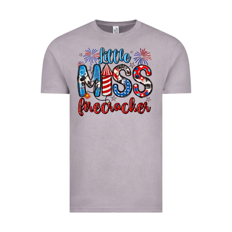 Little Miss Firecracker 4th Of July Vintage Tee by Artiststas | Teevron
