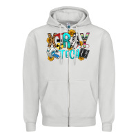 Dove Grey x ray tech Zipper Hoodie - OliviaCreatesArt