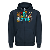 Navy x ray tech Zipper Hoodie - OliviaCreatesArt