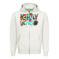 Oatmeal Heather x ray tech Zipper Hoodie - OliviaCreatesArt