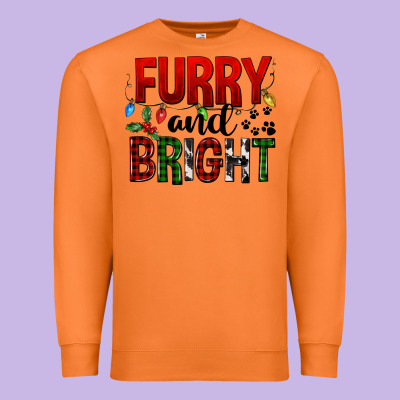 Furry And Bright Premium Sweatshirt Designed By Fadigitalartstudio