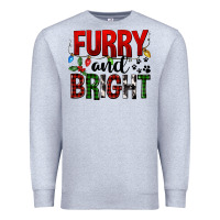 Heather Grey Furry And Bright Premium Sweatshirt - FaDigitalArtStudio