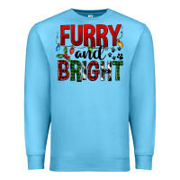 Ocean Blue Furry And Bright Premium Sweatshirt - FaDigitalArtStudio
