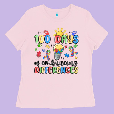 100 Days Of Embracing Differences Ladies Tee Designed By Maliassmallbusiness