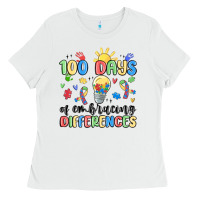 White 100 days of embracing differences Ladies Tee - MaliasSmallBusiness