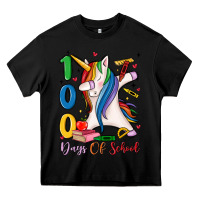 Black 100 days of school Heavy Core Tee - MaliasSmallBusiness