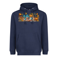 Navy hello pumpkin libbey glass Heavyweight Hoodie - BundleAndBundleShop