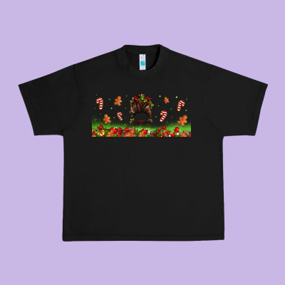 Christmas Mama Messy Bun Urban Heavy Tee Designed By Jasminsmagicworld