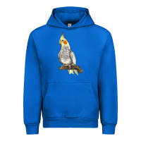 Cobalt Cocktail Parrot Urban Hoodie - LillyAllenDesigns