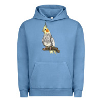 Pigment Pebble Blue Cocktail Parrot Urban Hoodie - LillyAllenDesigns