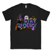 Black Stay Spooky With Black Cat Classic Tee - LillyAllenDesigns