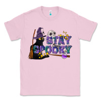 Bubblegum Pink Stay Spooky With Black Cat Classic Tee - LillyAllenDesigns