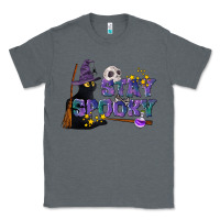 Charcoal Heather Stay Spooky With Black Cat Classic Tee - LillyAllenDesigns