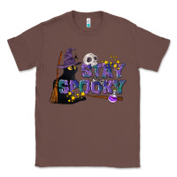 Chestnut Stay Spooky With Black Cat Classic Tee - LillyAllenDesigns