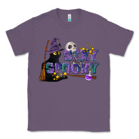 Lavender Stay Spooky With Black Cat Classic Tee - LillyAllenDesigns