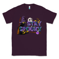 Plum Stay Spooky With Black Cat Classic Tee - LillyAllenDesigns