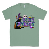 Sage Stay Spooky With Black Cat Classic Tee - LillyAllenDesigns