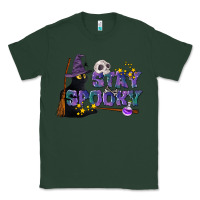 Sports Green Stay Spooky With Black Cat Classic Tee - LillyAllenDesigns