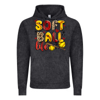 Vintage Black softball life Vintage Hoodie - Artiststas