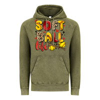 Vintage Olive softball life Vintage Hoodie - Artiststas