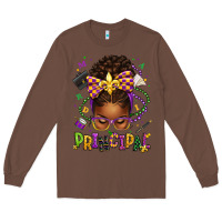 Chestnut mardi gras principal afro messy bun Long Sleeve Tee - texasbilliewilder