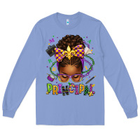 Colony Blue mardi gras principal afro messy bun Long Sleeve Tee - texasbilliewilder