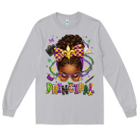 Moon Dust mardi gras principal afro messy bun Long Sleeve Tee - texasbilliewilder