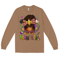 Toasted Coconut mardi gras principal afro messy bun Long Sleeve Tee - texasbilliewilder