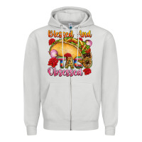 Dove Grey Blessed and taco obsessed Mexico Zipper Hoodie - FaDigitalArtStudio