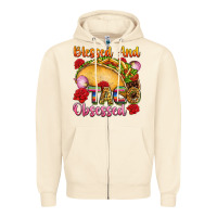 Sandshell Blessed and taco obsessed Mexico Zipper Hoodie - FaDigitalArtStudio