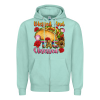 Seafoam Blessed and taco obsessed Mexico Zipper Hoodie - FaDigitalArtStudio