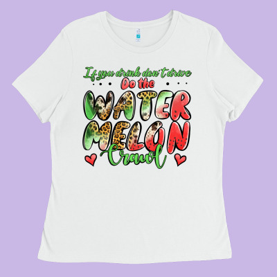 Watermelon Crawl Ladies Tee Designed By Jasminsmagicworld