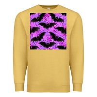 Antique Gold halloween bat and stars seamless pattern Premium Sweatshirt - BundleAndBundleShop