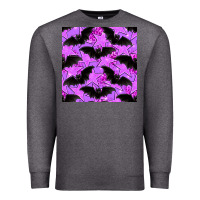 Charcoal Heather halloween bat and stars seamless pattern Premium Sweatshirt - BundleAndBundleShop