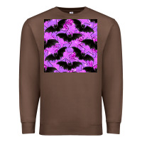 Chestnut halloween bat and stars seamless pattern Premium Sweatshirt - BundleAndBundleShop