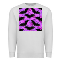 Dove Grey halloween bat and stars seamless pattern Premium Sweatshirt - BundleAndBundleShop